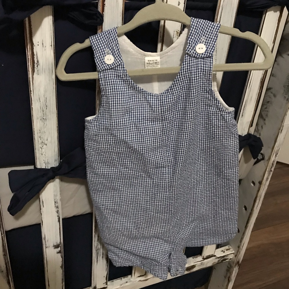 SEERSUCKER BOY SMOCK